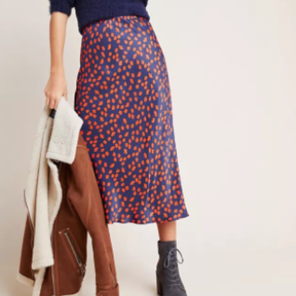 Maeve Evelyn Bias Midi Skirt NWT